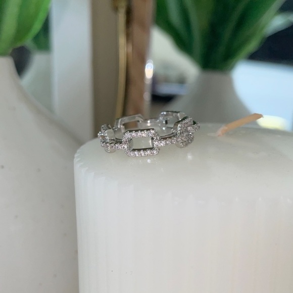 Waterproof Tarnish Proof Gold Diamond Ring - Picture 3 of 4